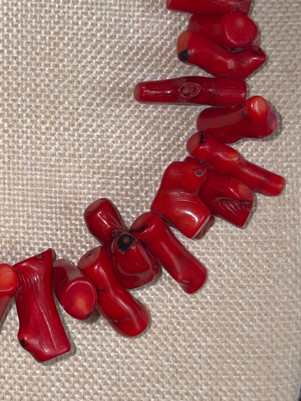 Coral Mediterranean Branch Necklace 18” | Southwestern Western Statement - Picture 2 of 3